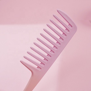 Juego de peines de cepillos Afro Rosa personalizados, cómodo palillo de dientes anchos para uso doméstico para peinados de mujeres y hombres con logotipo personalizado - Product Image 6