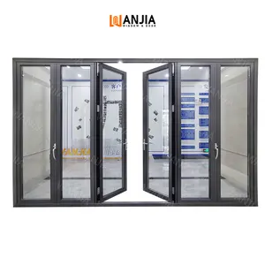 Bulk Bifold Doors Aluminium Folding Patio Exterior Aluminum Bi Folding Glass Door Accordion Doors