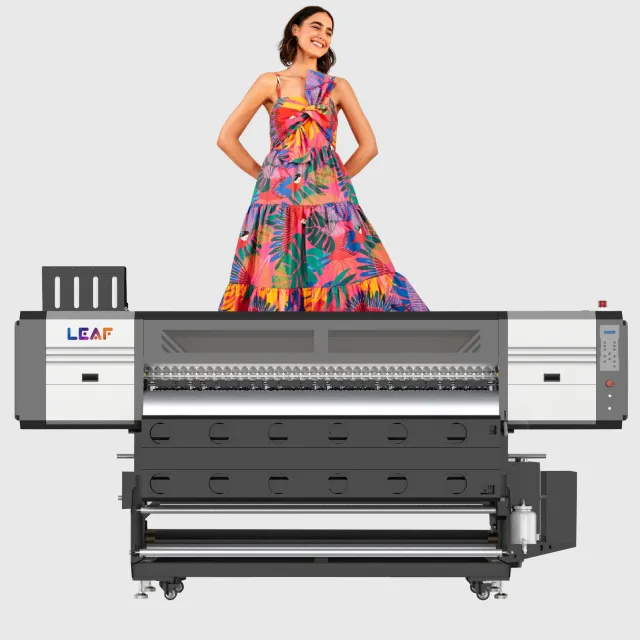 Foglia ad alta velocità 1.8m sublimazione stampante Sublima carta tessile Eco solvente stampante 4 i3200 testina stampante a sublimazione