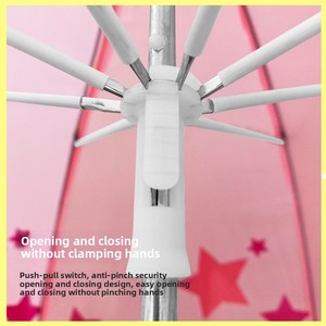 Parapluie à double usage de Cartoon Kidsren en vinyle de protection solaire 8K pour les jours de pluie ensoleillés Logo imprimé personnalisé enfants de maternelle mignons - Product Image 3