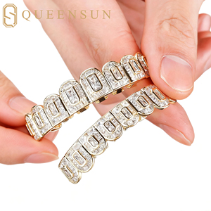 Phiên bản hoàn hảo Iced out kim cương grillz S925 Bạc 10k 14k 18K vàng rắn vvs moissanite phòng thí nghiệm kim cương Iced out grillz cho răng - Product Image 6