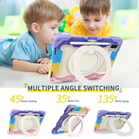 Casing Tablet Silikon PC 2 in 1 dengan Ring Kickstand Rotasi 360 untuk Xiaomi Mi Pad 5 Back Cover