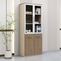 Nouvelle bibliothèque en bois moderne de luxe avec porte en verre armoire de rangement décorative bibliothèque pour application scolaire