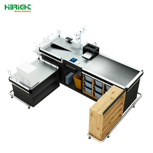 Mostrador de Caja Combinado Popular de Alta Luminosidad con Cinta Transportadora para Supermercados y Tiendas de Abarrotes - Product Image 2