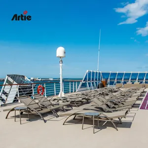 Projet d'hôtel Artie Cruises Mobilier d'extérieur en aluminium d'occasion Chaises de piscine Meubles de jardin tous temps Lit de soleil de plage en plein air