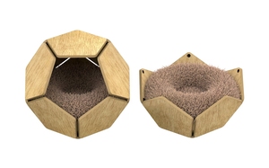 Nuevo diseño, cueva geométrica desmontable para mascotas, muebles de madera para mascotas para perros, gatos, jaula de madera de pino - Product Image 6
