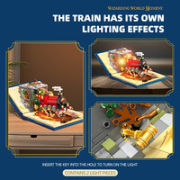 JIESTAR JJ9059 889PCS Série de films Hogwarts Express Train Ornament Building Block Model Technical Educational Toy Festival Gift