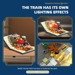 JIESTAR JJ9059 889PCS Série de films Hogwarts Express Train Ornament Building Block Model Technical Educational Toy Festival Gift - Product Image 4