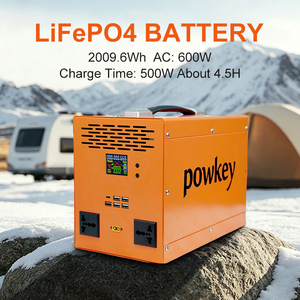 Station d'alimentation portable LiFePO4 à prix avantageux, capacité 600W 2000Wh, générateur solaire avec contrôleur MPPT - Product Image 3