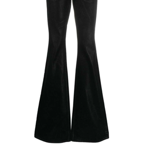 LILUO Nouveau Design High Street Boot Cut Bell Bottom Style Oil Wax Coated Slim Jeans Custom Fashion Female Black Flared Denim Jeans - Product Image 5