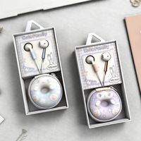 Headset In-Ear Berkabel Tipe-C Kiki-479 dengan Kabel 1.2m Kemasan Kotak Desain Kartun