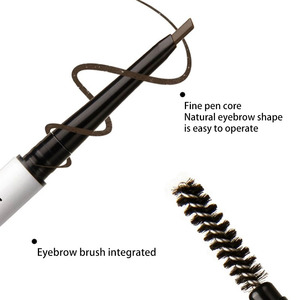 Lápiz de cejas delgado con etiqueta privada blanca, lápiz de cejas vegano impermeable con logotipo personalizado, lápiz de cejas personalizado con pincel - Product Image 5