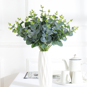 Venta al por mayor, decoración interior y exterior, planta verde <span class=keywords><strong>artificial</strong></span>, tallo de plástico, hoja de dinero - Product Image 2