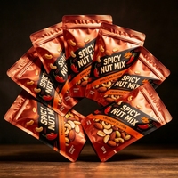 Sachets Doypack Imperméables Qualité Alimentaire avec Fermeture Éclair, en Mylar PE Stratifié, Impression Sérigraphique et Gaufrage Personnalisables pour Snacks
