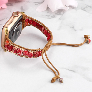 Correa de Reloj Trenzada Extraíble, Creativa, <span class=keywords><strong>con</strong></span> Piedras Naturales Energéticas, Unisex para Adultos y Niños, <span class=keywords><strong>Compatible</strong></span> <span class=keywords><strong>con</strong></span> <span class=keywords><strong>Apple</strong></span> <span class=keywords><strong>Watch</strong></span> - Product Image 3