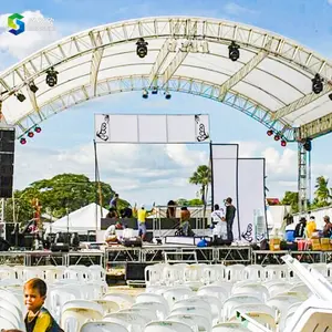 Sistema de exhibición de armazón de iluminación de aluminio para techo de escenario de concierto Soporte de luz Truss