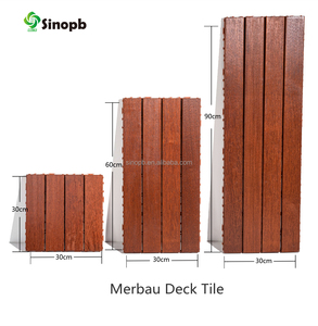 Dalles de terrasse carrées en bois de luxe de haute qualité, Teck de Birmanie, Cumaru, Kempas, Merbau, IPE, <span class=keywords><strong>pour</strong></span> cour, balcon, terrasse extérieure - Product Image 5