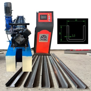 เครื่องขึ้นรูปเหล็กแผ่นหลังคาแบบม้วน 10 <span class=keywords><strong>Ga</strong></span> U Purlin Roll Forming Machine - Product Image 1