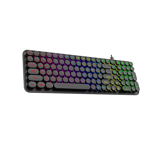 New Arrival 2.4GHz Wireless Split Keyboard 86 Colorful USB Membrane Typewriter for Computer & Laptop Office Use