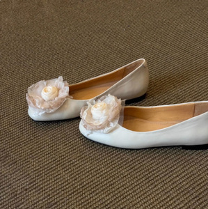 Bailarinas Planas de Estilo Francés con Patrón Geométrico para Mujer, Estilo Retro con Punta Redonda y Diseño de una Sola Correa, Impermeables - Product Image 2
