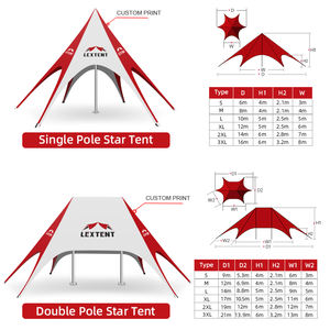 Duurzame, op maat gemaakte 6m strandtent voor evenementen, enkelpolige partytent met logo, waterdicht, op maat gemaakte stertent - Product Image 2