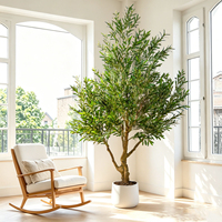 Arbre d'olivier artificiel en soie, grand format, pour intérieur et extérieur, décoration maison et bureau, 4ft 5ft 6ft 7ft 8ft, taille de tronc personnalisable OEM