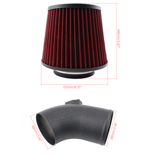 สำหรับ BMW G30 G31 540i B58 ชุดอุปกรณ์ดูดอากาศเย็น 89 มม. ขนาดใหญ่ สีดำ-แดง ไหลเวียนสูง 2017+ รับประกัน 1 ปี สินค้าพร้อมส่ง AIM069-BK-RD - Product Image 6