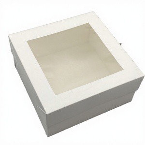 Caja Cuadrada Ecológica Reciclable de Cartón de 12 Pulgadas para Pasteles, con Lámina Dorada, Personalizable, para Uso Industrial en Alimentos, MOQ 50 Piezas - Product Image 3