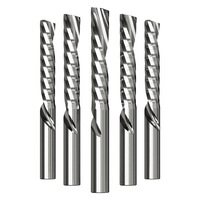 Fraise en spirale à une dent en carbure 3.175 4mm 6mm 8mm 10mm avec revêtement DLC 2A pour aluminium, acrylique, PVC, bois