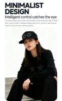 Gorra de Béisbol con Pantalla LED y Control por Aplicación Inteligente, Programable, con Texto e Imágenes Personalizables, para Fiestas, Raves y Hip Hop