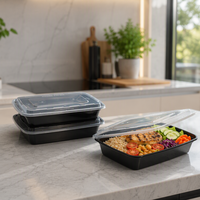 Boîte à emporter pour restaurant PP, couvercle de boîte bento, boîte de rangement alimentaire