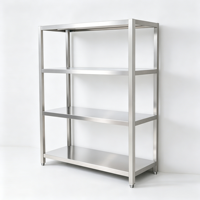 Étagère de rangement de cuisine multi-niveaux robuste, très vendue, pour usage commercial et domestique, en acier inoxydable pour restaurant