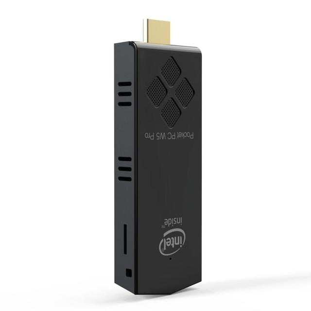 T5 Z8350 Quad Core Pocket Computer Mini Stick PC With Dual Band Wifi With Fan for IOT Support Win10 and Ubuntu16.04