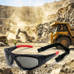 Gafas de Seguridad de Protección Extrema Contra Impactos, Lentes de PC de una Pieza, Puntas de TPR con Forro de EVA, ANSI Z87.1 - Product Image 1