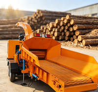Déchiqueteuse à bois diesel autonome puissante 50 CV, alimentation hydraulique, mobile, en promotion