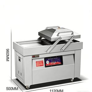 Máquina de Sellado al Vacío Eléctrica Comercial Grande de Doble Cámara Digital con Ahorro de Energía para Alimentos, Carne, Frutas y Mariscos - Product Image 1