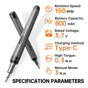 Juego de Destornilladores Profesional 46 en 1, 38 Puntas, Batería de Litio-Ion de Aluminio, 3 Nm de Torque - Product Image 6