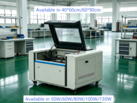 Machine de découpe et de gravure laser industrielle pour bois, acrylique, carton, cuir, MDF, 40*60cm et 60*90cm