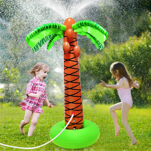 Aspersor de agua inflable con forma de cocotero para niños, juguete de PVC para jugar al aire libre, color verde - Product Image 2