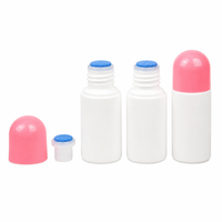 Flacon applicateur cylindrique vide en polyéthylène HDPE Luzern 50 ml avec tête éponge pour médicaments liquides, liniments, teintures, colle