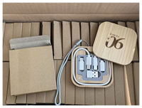 Promo Panas Kotak Kayu Ramah Lingkungan 6 in 1 Kabel Data Multiport USB C Kit Adaptor Pengisi Daya Cepat 60W Kabel Pengisi Daya Ponsel