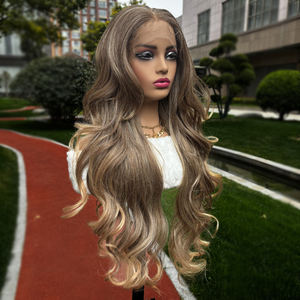 Perruques Sans Colle à Lacet Frontal 13x5 en Cheveux Synthétiques Naturels Frisés Longs Ondulés Kanekalon Futura Vente en Gros Julianna - Product Image 2