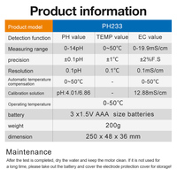 Vente en gros usine Nouveau testeur numérique portable 3-en-1 (EC/pH/température) pour aquarium et eau potable