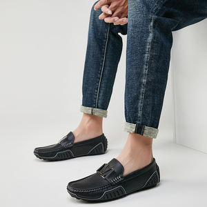 レディーストックハンドメイド4シーズン第1層牛革アッパーアンチスリップメンレザーローファーシューズでOEMサービスを受け入れる - Product Image 6