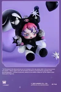 Auténtico <span class=keywords><strong>Original</strong></span> POPMART Skull Panda X My Melody <span class=keywords><strong>Kuromi</strong></span> para Japón, Llavero de Peluche de Diseño Japonés, Hecho en China, Producto Terminado - Product Image 4