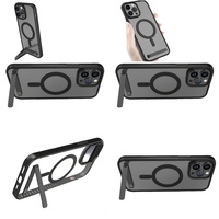 Casing Pelindung Magnetik Transparan dengan Penyangga untuk iPhone 17 Air 16 Pro Max 15 14 13 12 Plus 11, Barang Elektronik Dropshipping