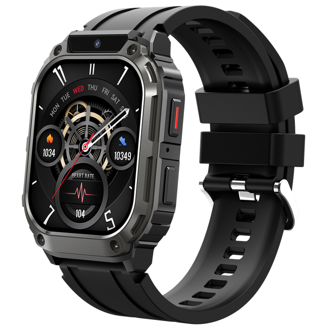 New Unisex Sports Smart Wristwatch Water Resistant Luminous Hands Japanese Quartz Movement Alloy Metal Silicone Band Compatible