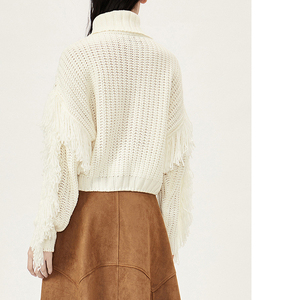 Dolcevita spesso personalizzato <span class=keywords><strong>con</strong></span> frangia per donna - Product Image 2