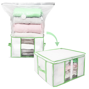 Trong Suốt Rõ Ràng Window Cube Tiết Kiệm Không Gian Túi Oxford Không Dệt Vải Tổ Chức Hộp Lưu Trữ Chân Không - Product Image 1