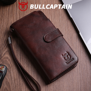 For Men's Short <b>Wallet</b> <b>RFID</b> <b>Blocking</b> Fashionable European American Style Retro Handbag Multi Card Zipper Buckle Letter - Product Image 1